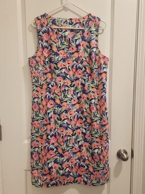 Talbots Floral Tulip Shift Dress